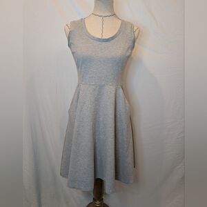 Banana‎ Republic Light Gray Sleeveless Fit-and-Flare Coastal Mini Dress sz4